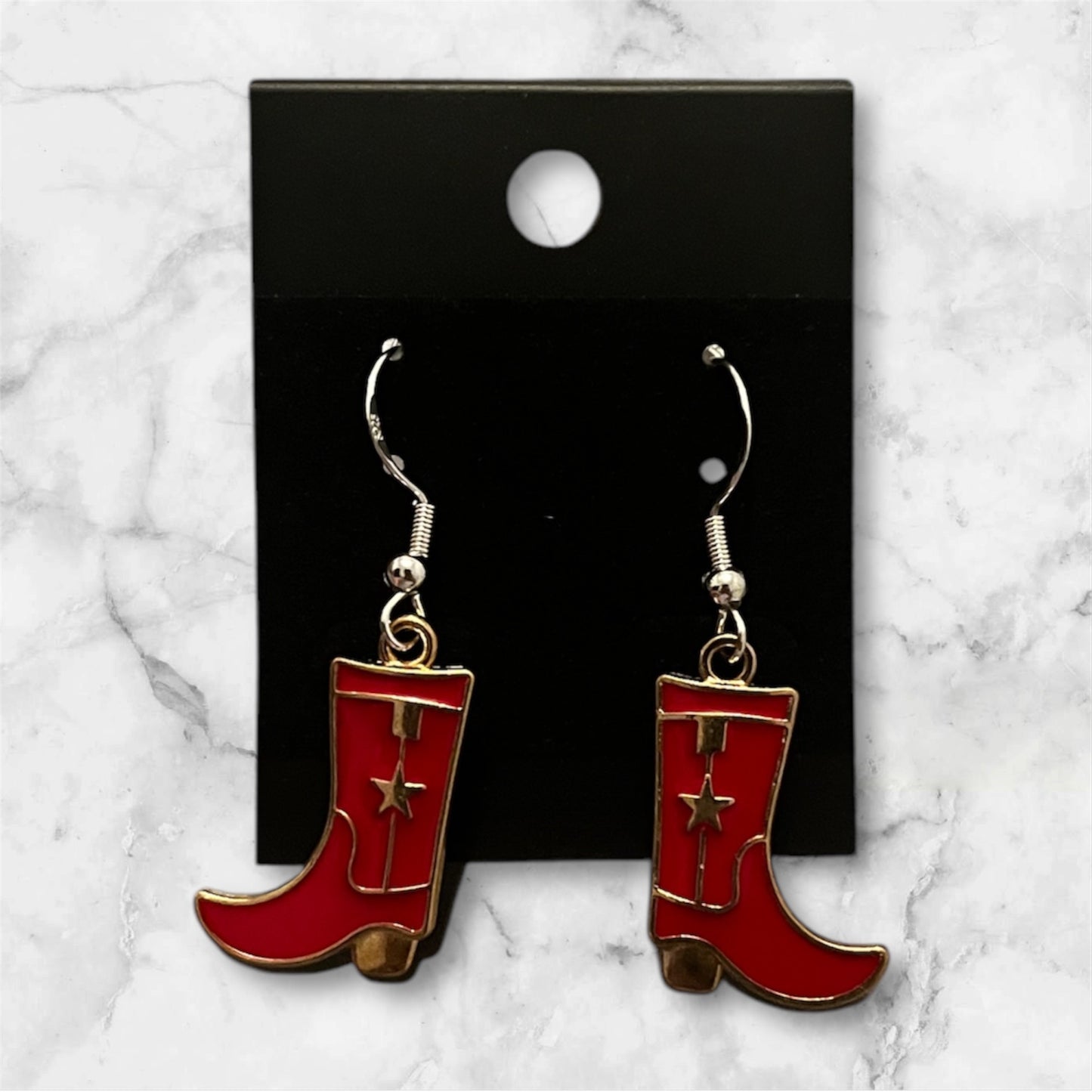 Cowboy boots earrings