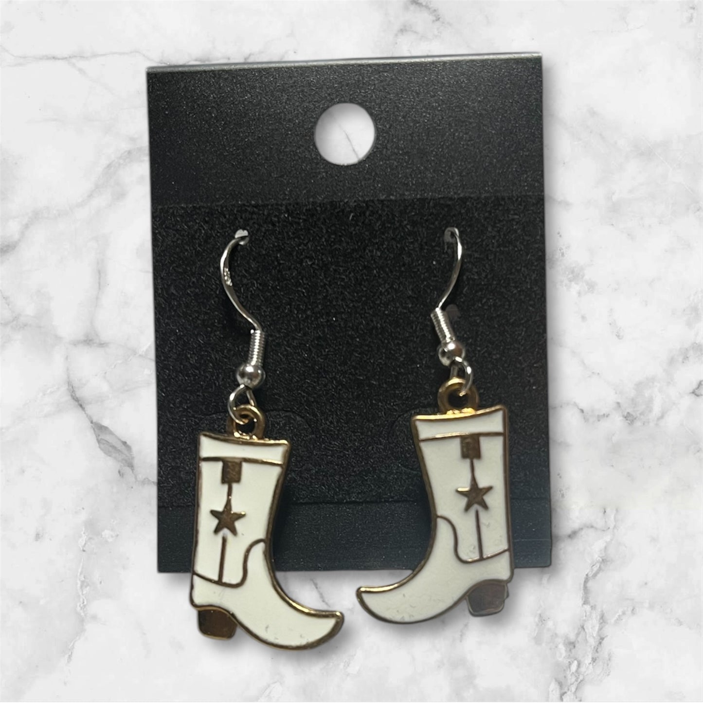 Cowboy boots earrings