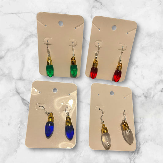 Christmas lights earrings