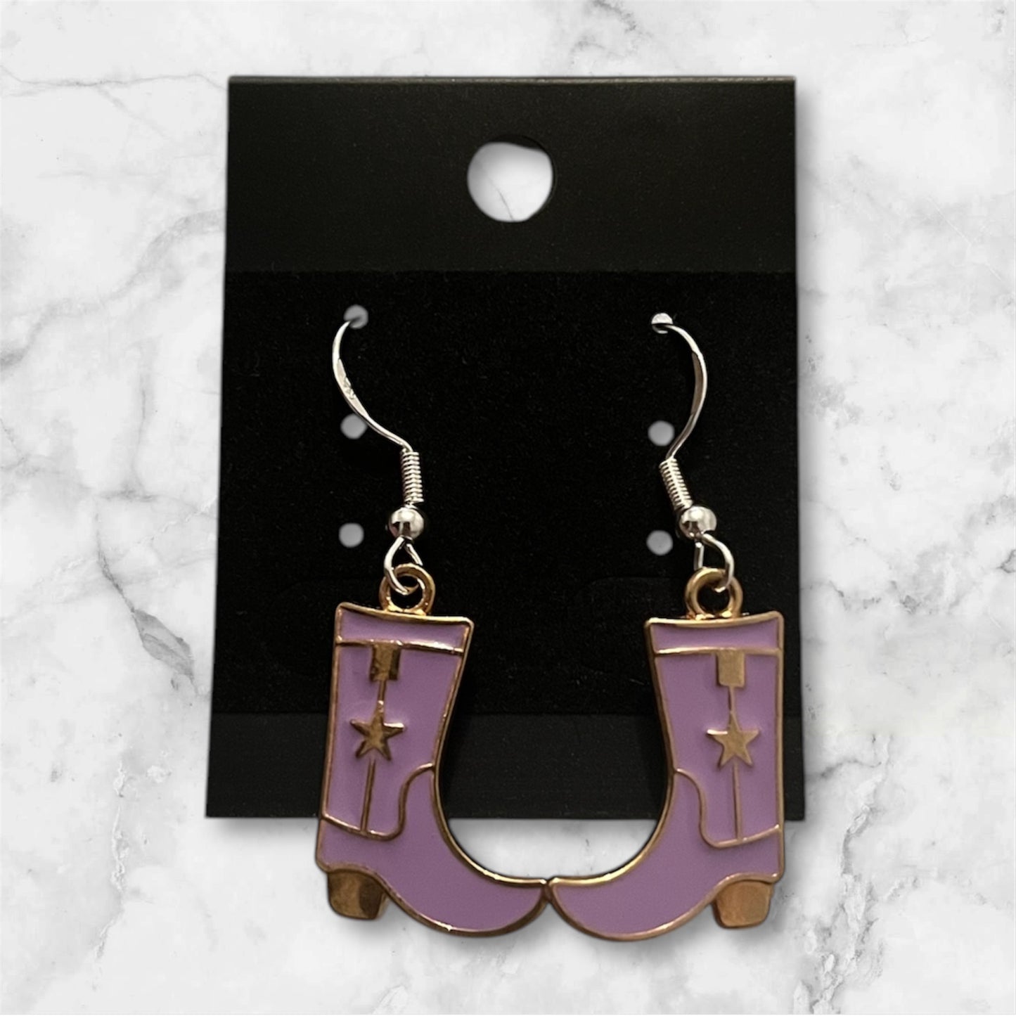 Cowboy boots earrings