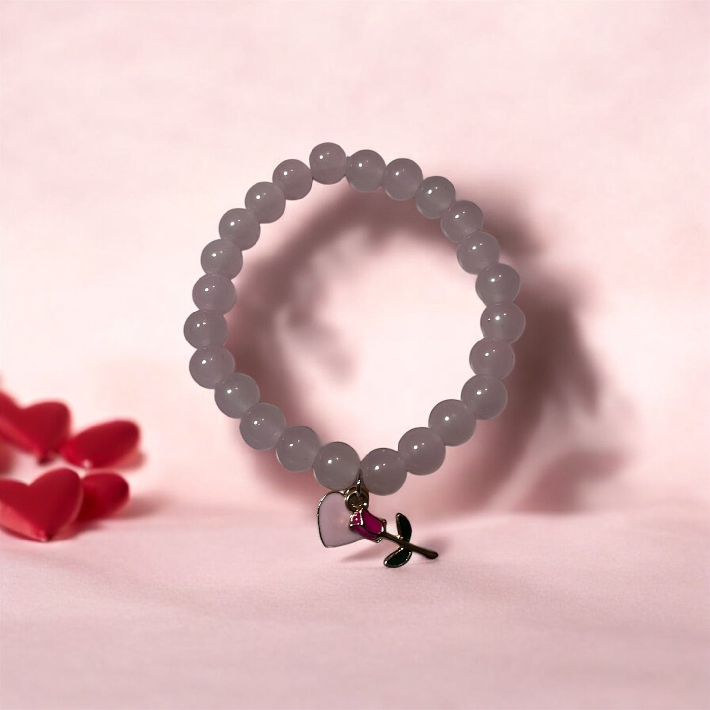 Pink valentines bracelet